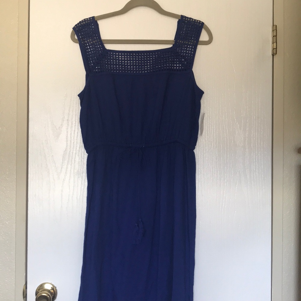 NWT Blue Tie Waist Dress